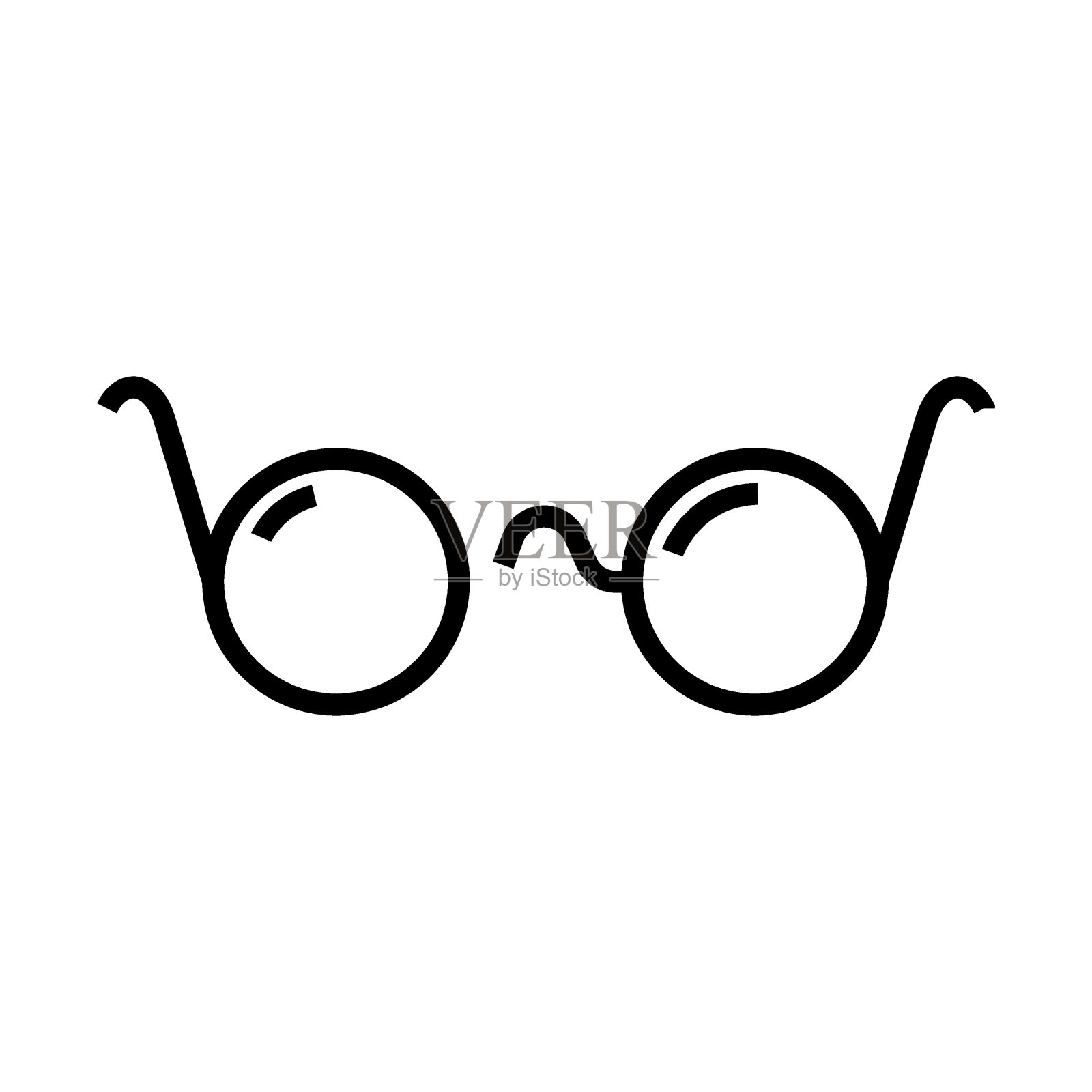 眼镜图标扁平。说明孤立矢量符号图标设计元素图片