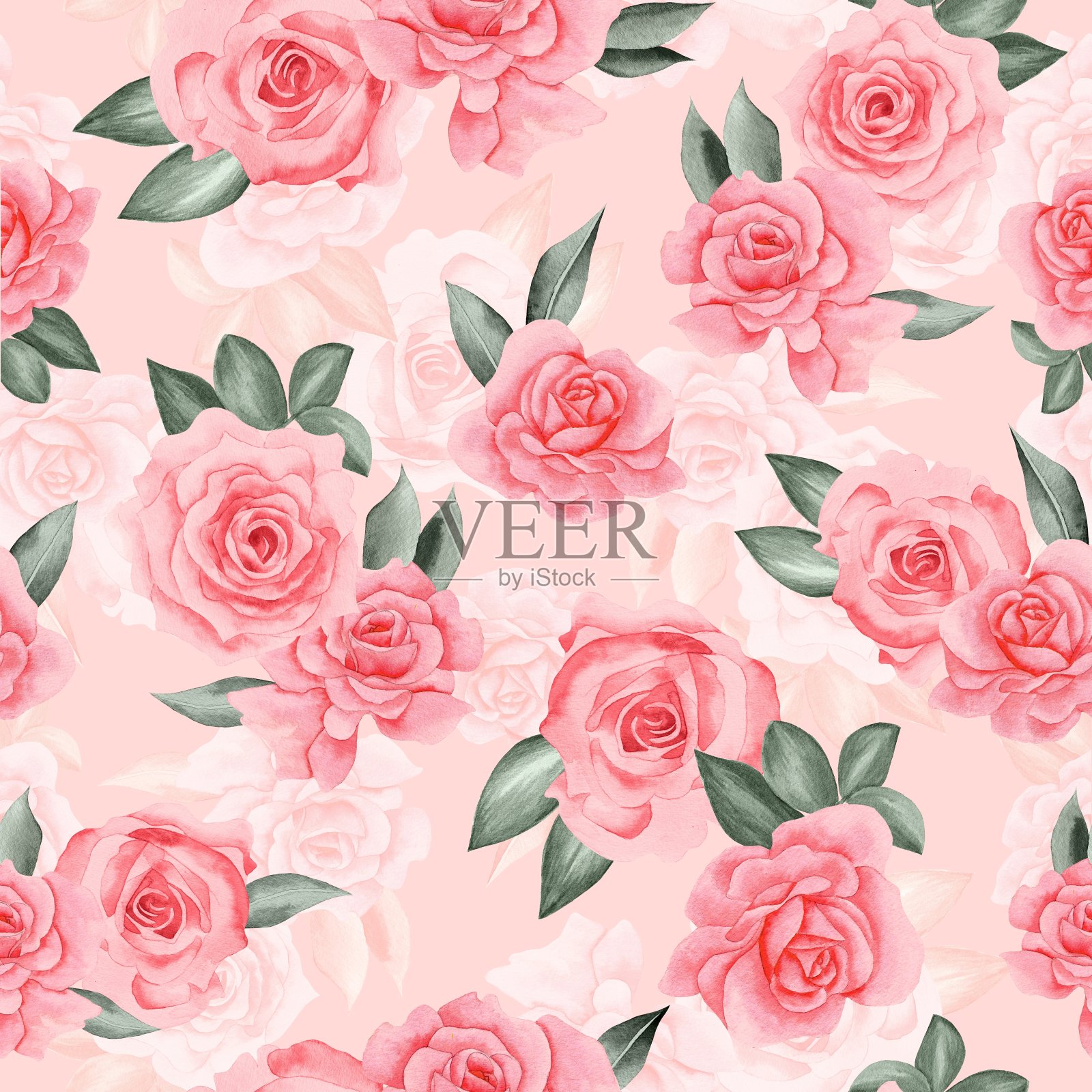 水彩花图案插画图片素材