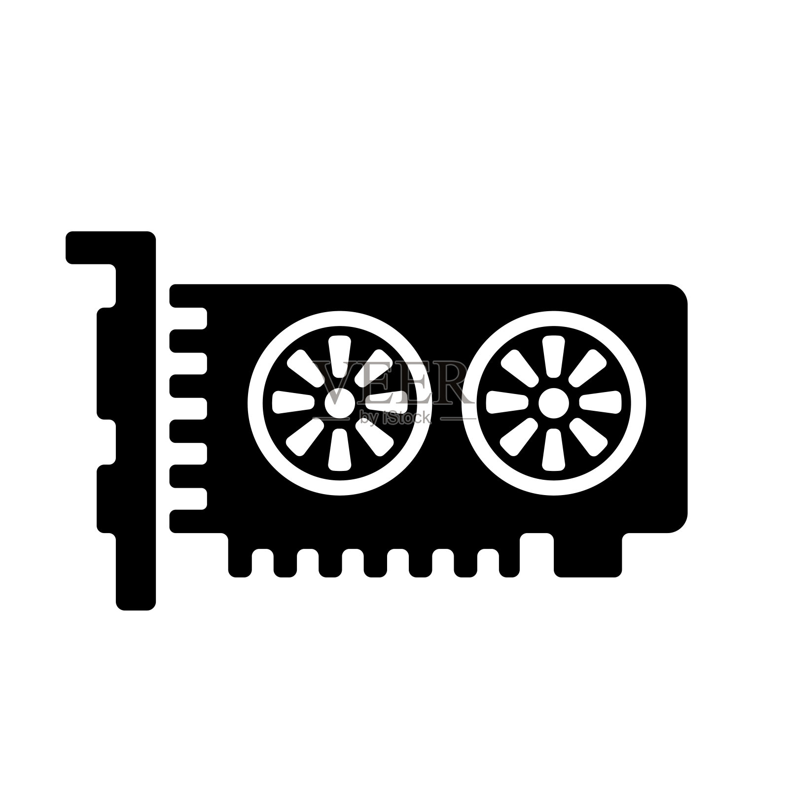 视频卡(图形板)矢量图标说明图标素材