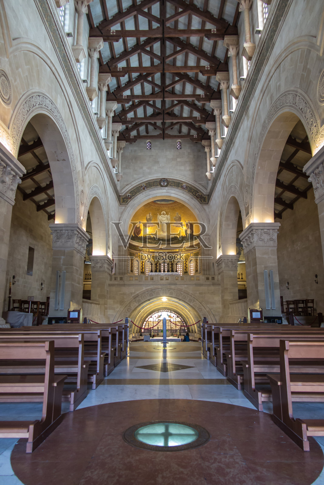 塔博山显圣教堂内部照片摄影图片