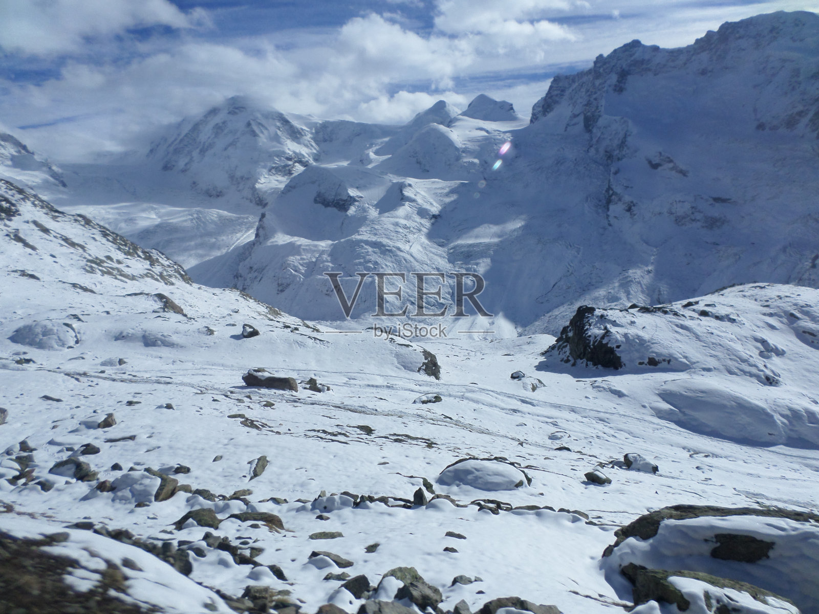 从戈内格拉特看。策马特。照片摄影图片