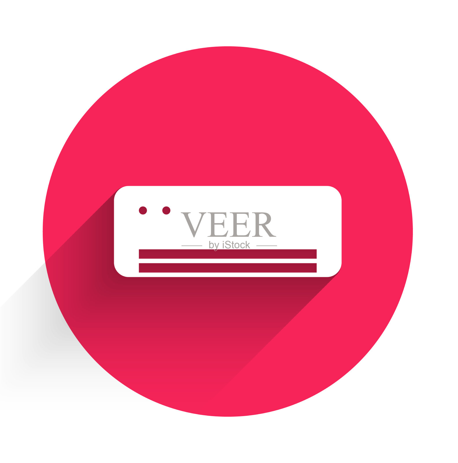 白色空调图标隔离用长插画图片素材