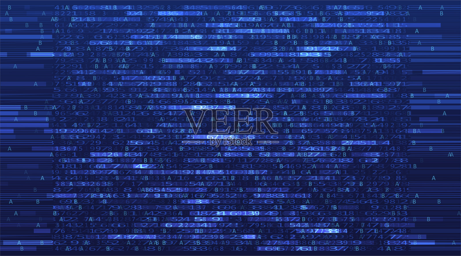 互联网中的大数据传输概念。插画图片素材