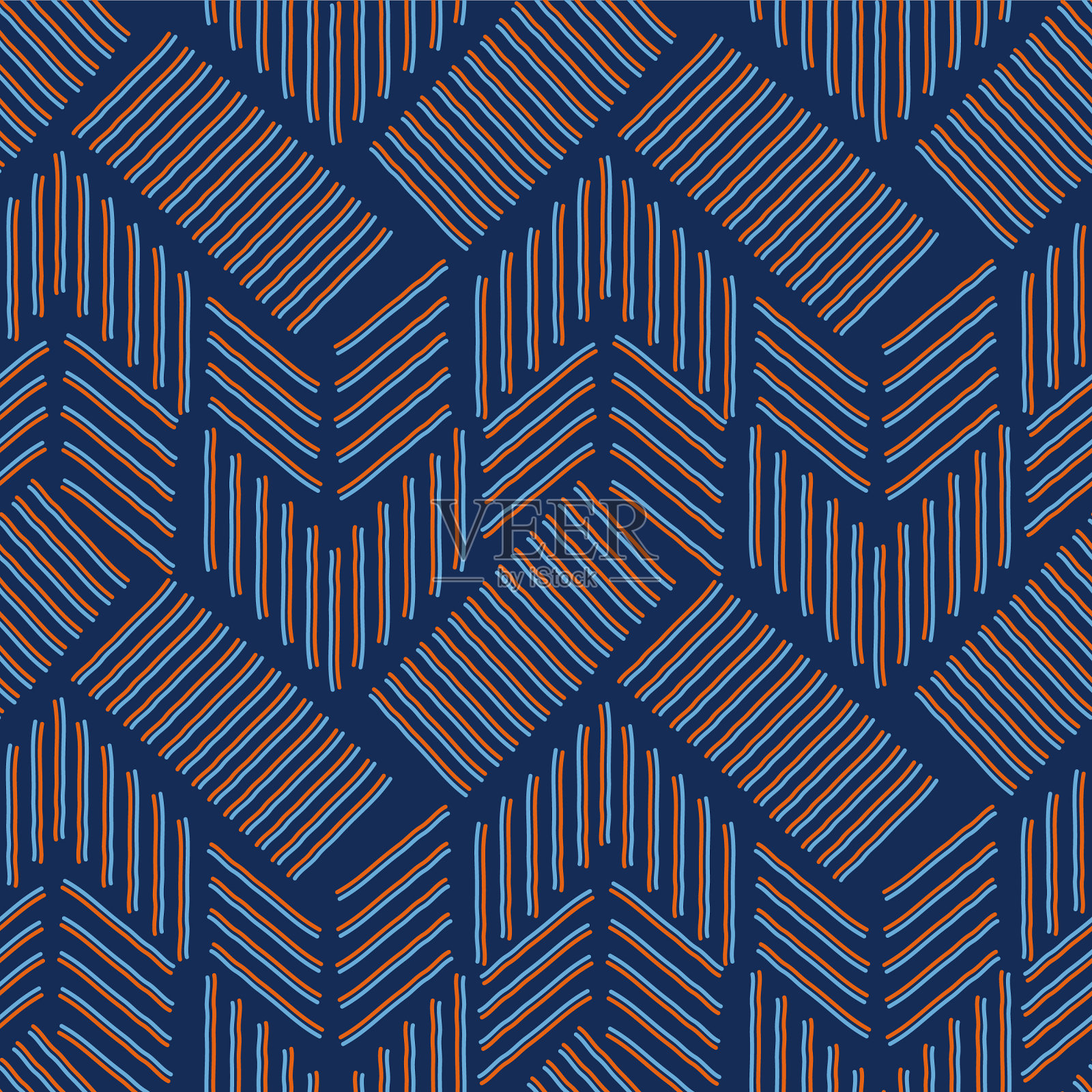 几何图案简约。抽象矢量图案的网页横幅，商业演示，品牌，织物，纺织品。插画图片素材