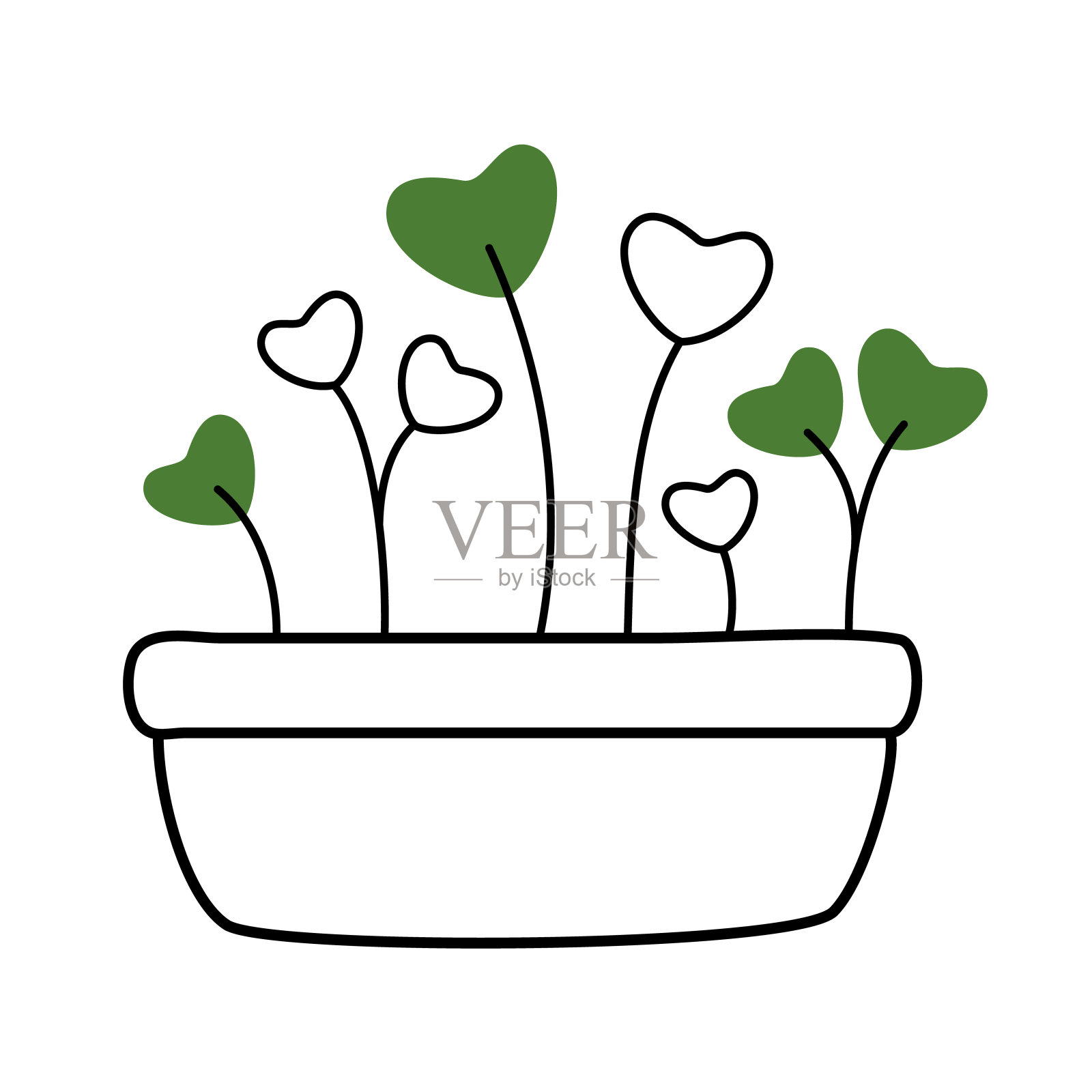 微绿色的矢量图插画图片素材