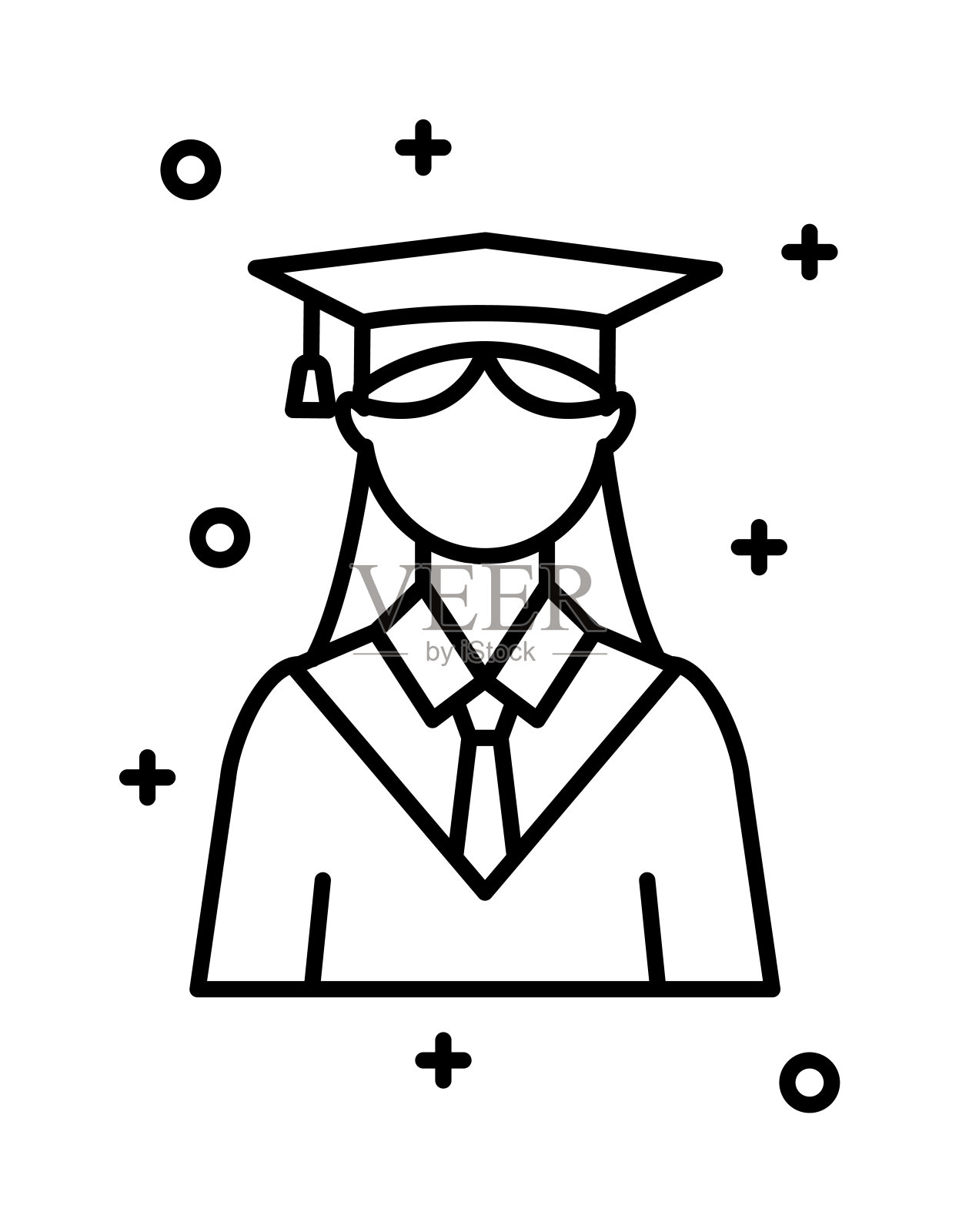 透明背景上的学生矢量图标。学生矢量图标插画图片素材