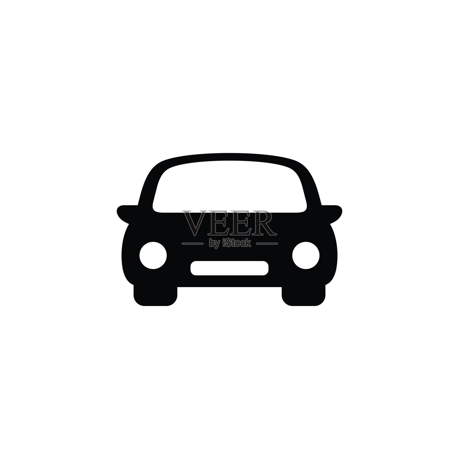 汽车图标孤立的白色背景图标素材