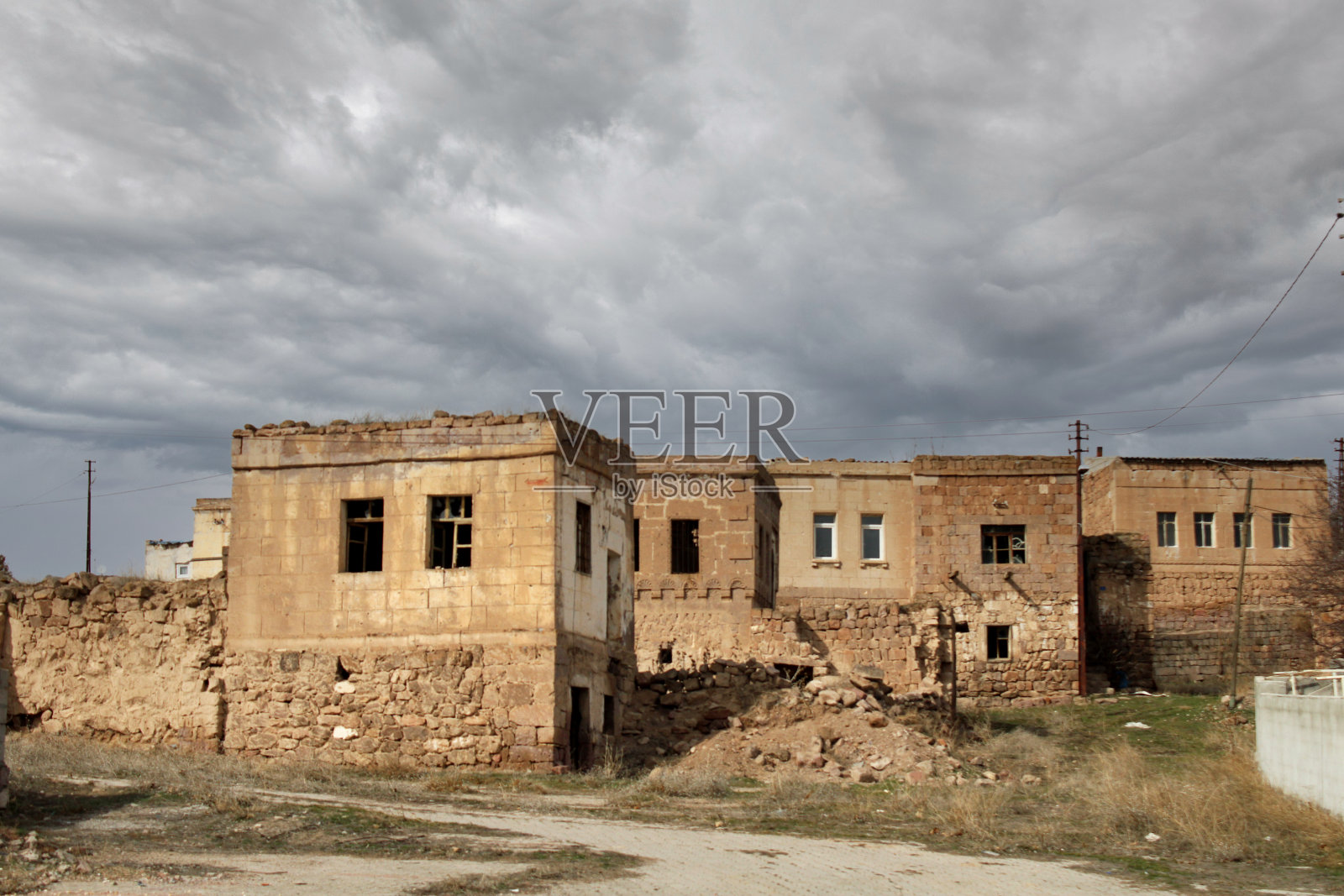 叙利亚伊德利卜战火中的建筑照片摄影图片