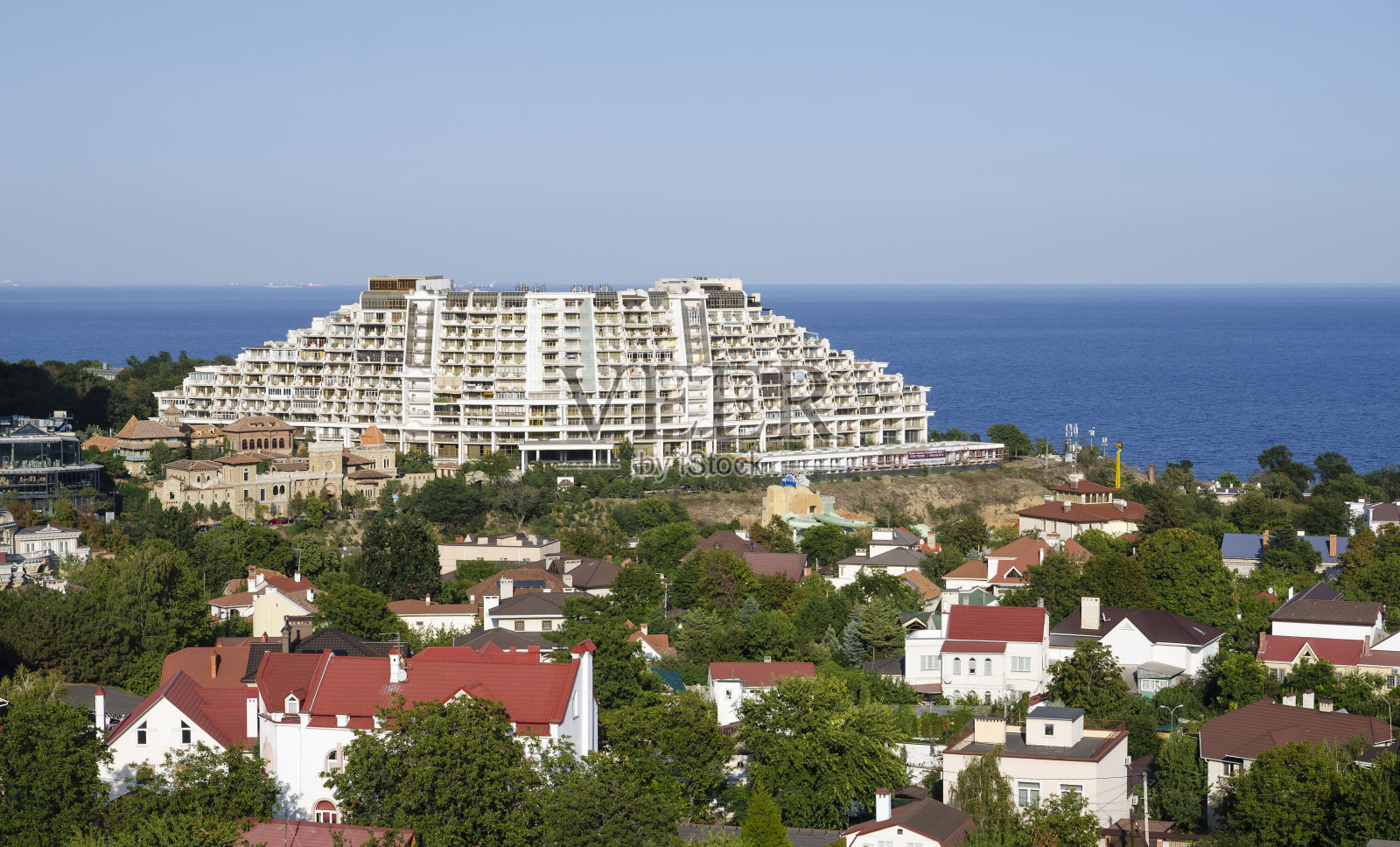 战前和平的敖德萨私人部门鸟瞰图照片摄影图片