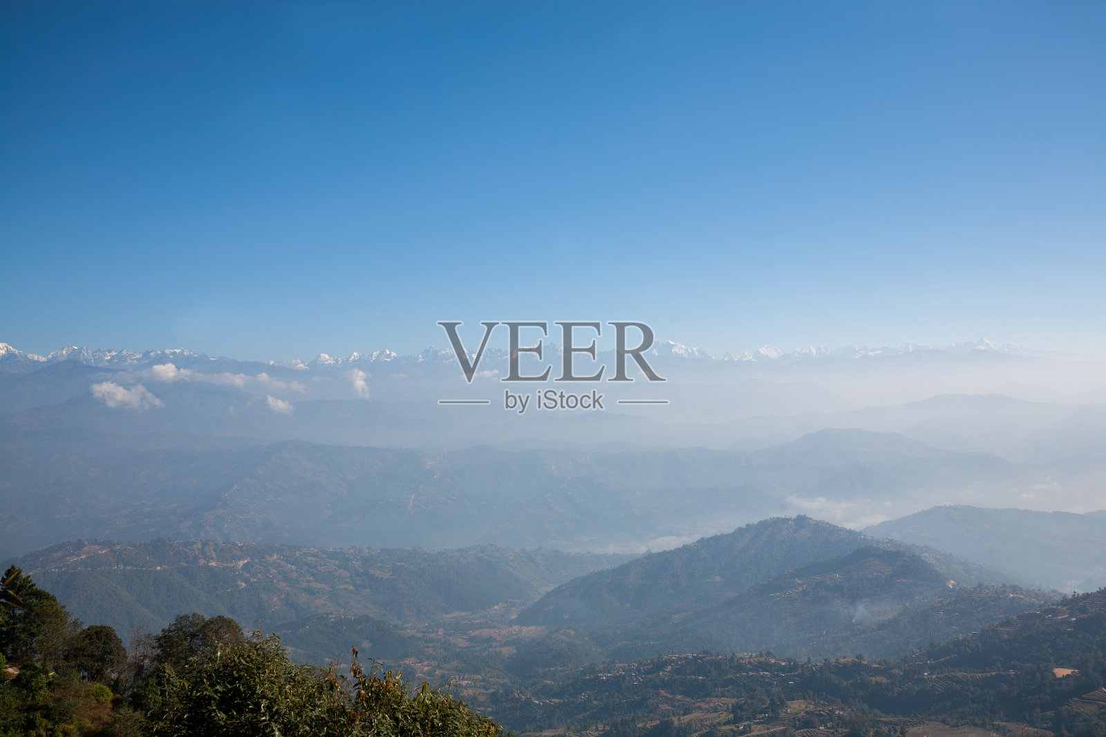 喜马拉雅山脉从尼泊尔的纳加果特开始照片摄影图片