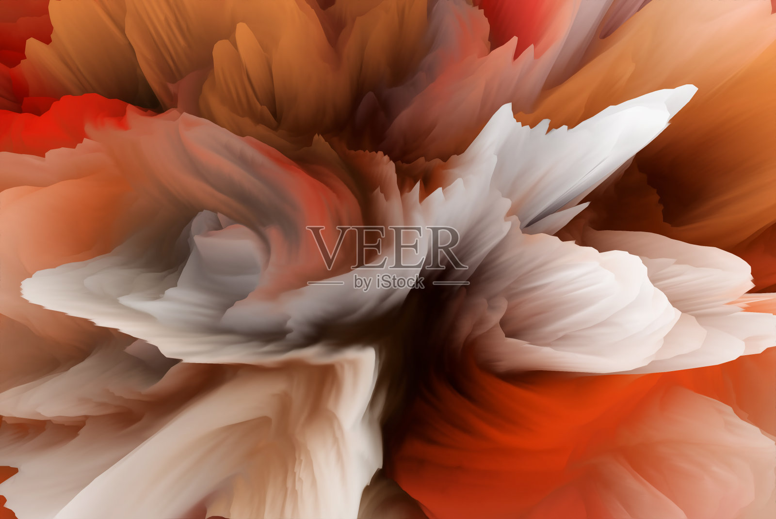 神奇的世界。多彩的抽象幻想背景，超现实的梦幻景观。三维演示照片摄影图片