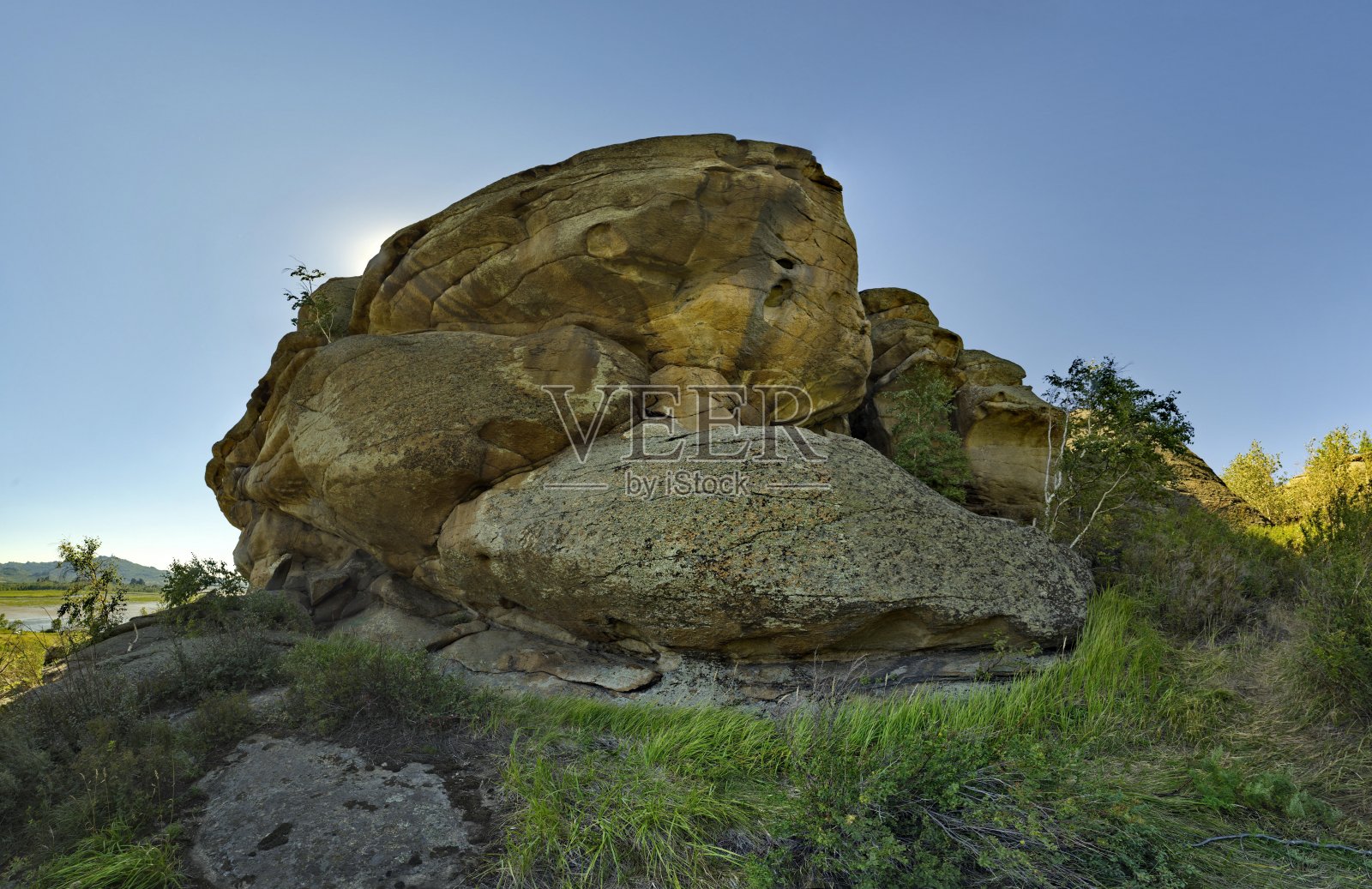 科尔凡湖的遗迹照片摄影图片