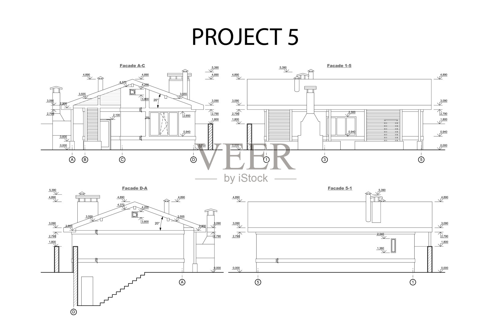 桑拿房建筑项目插画图片素材