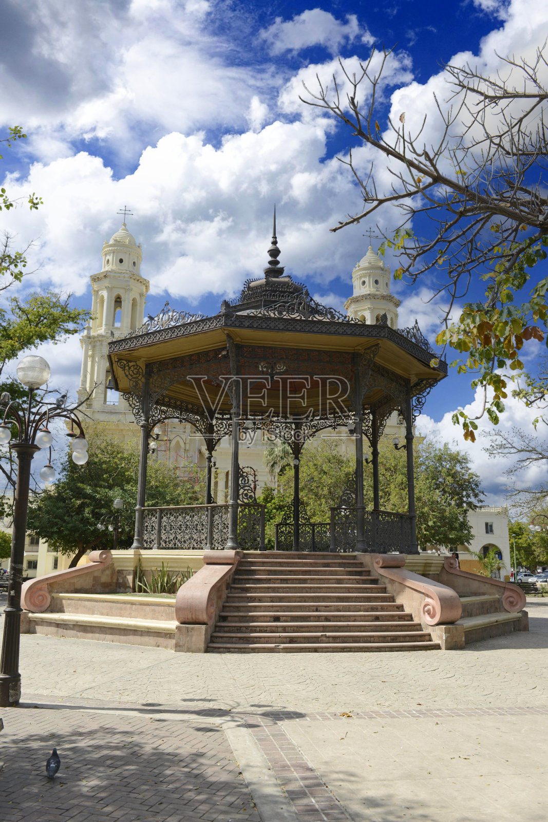 墨西哥萨拉戈萨广场和埃莫西约照片摄影图片