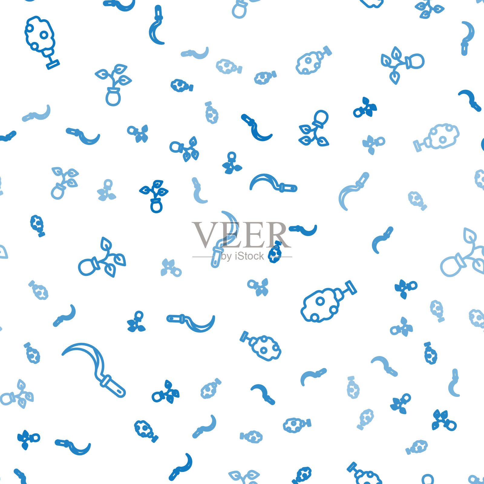 用苹果栽在镰刀树上图标素材