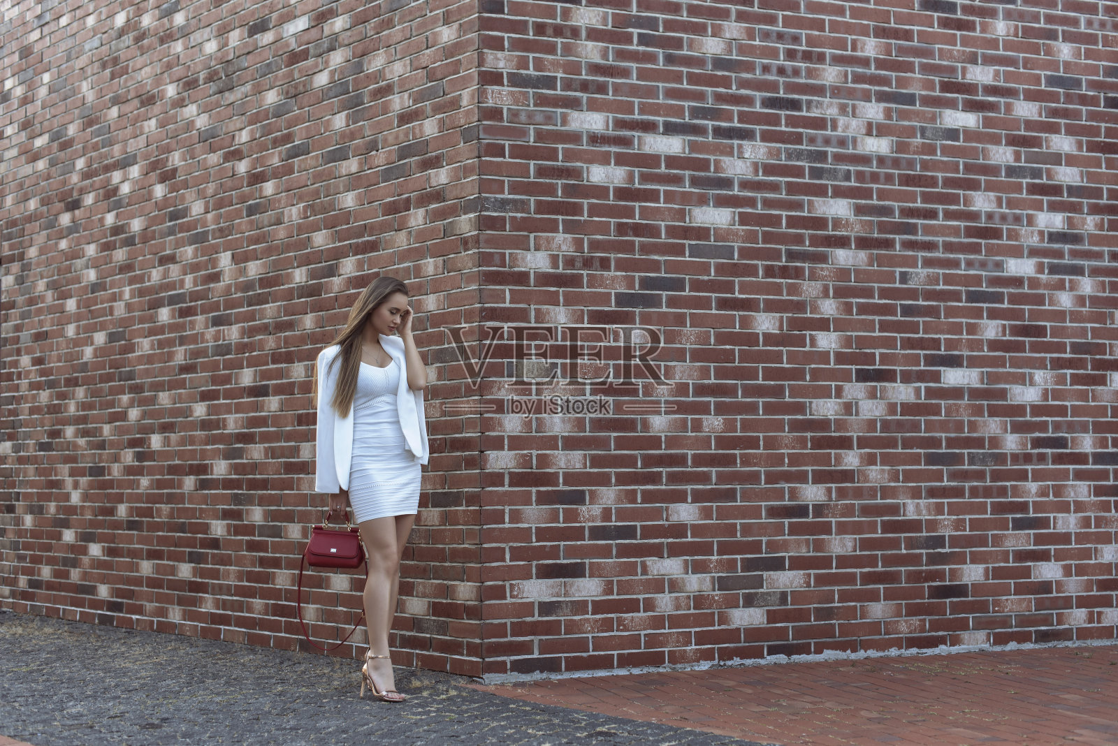 欧洲城市的时尚女人照片摄影图片