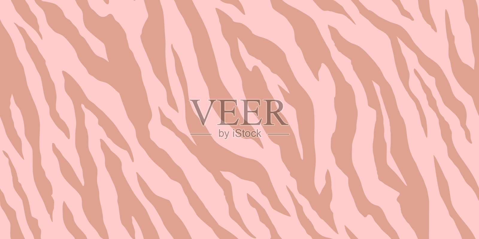 虎纹无缝图案。插画图片素材