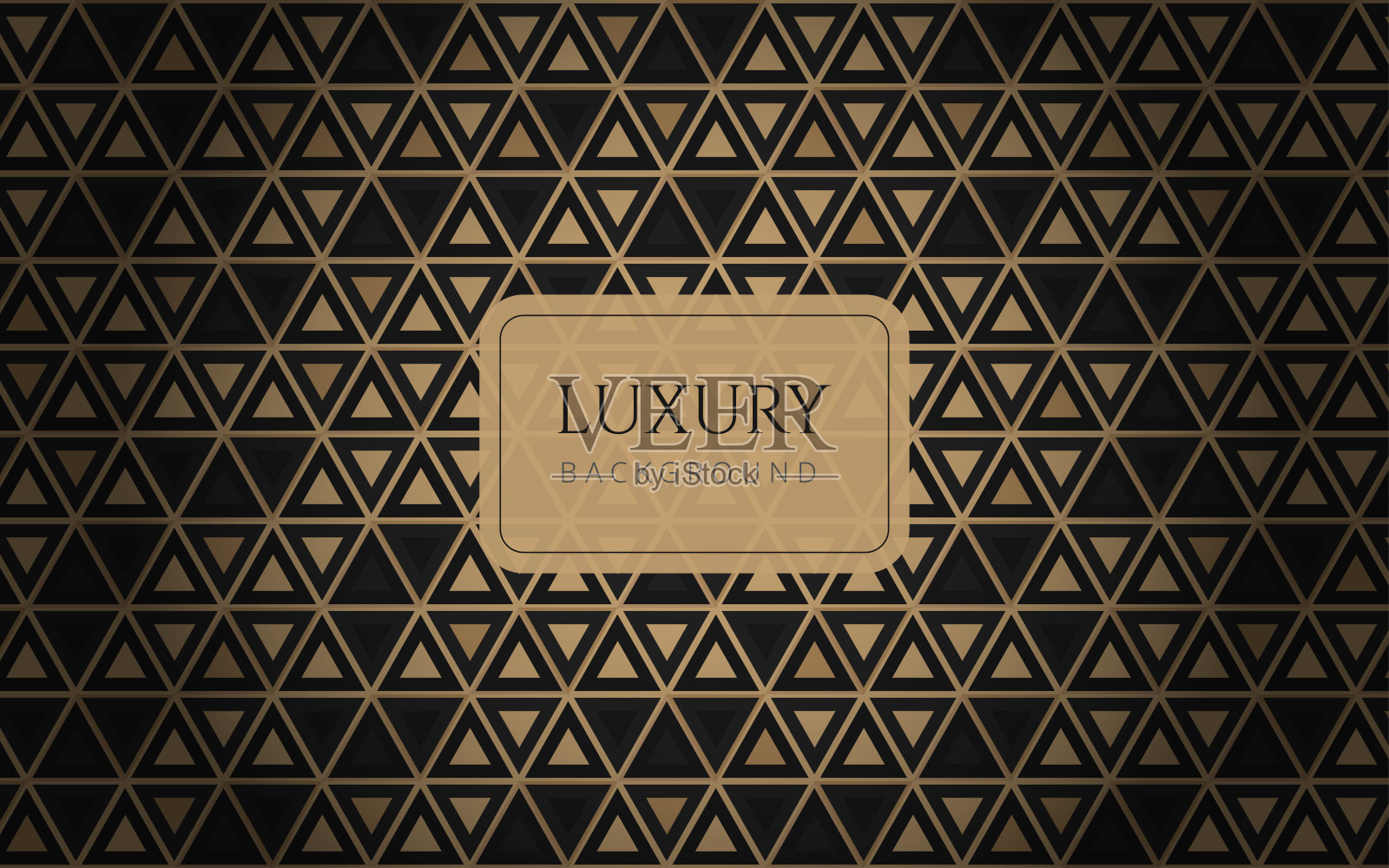 豪华抽象黑金三角图案。正式的高级背景模板有用的邀请设计，礼品卡，代金券，礼券，VIP邀请。优雅的几何三角形背景插画图片素材