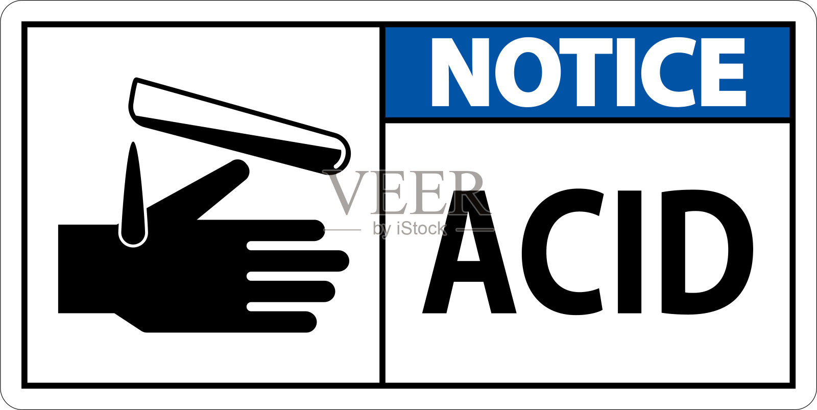 注意白色背景上的酸性标志插画图片素材
