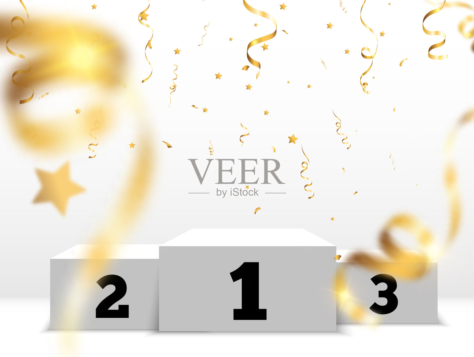 得奖者的矢量插图。表彰获奖者的台座或平台插画图片素材