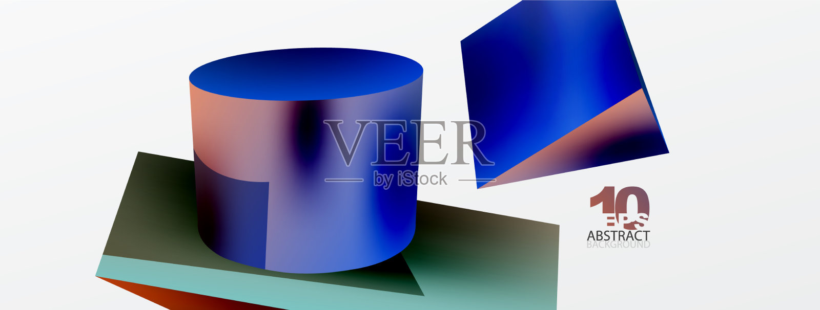 三维抽象背景形状三维三角形插画图片素材