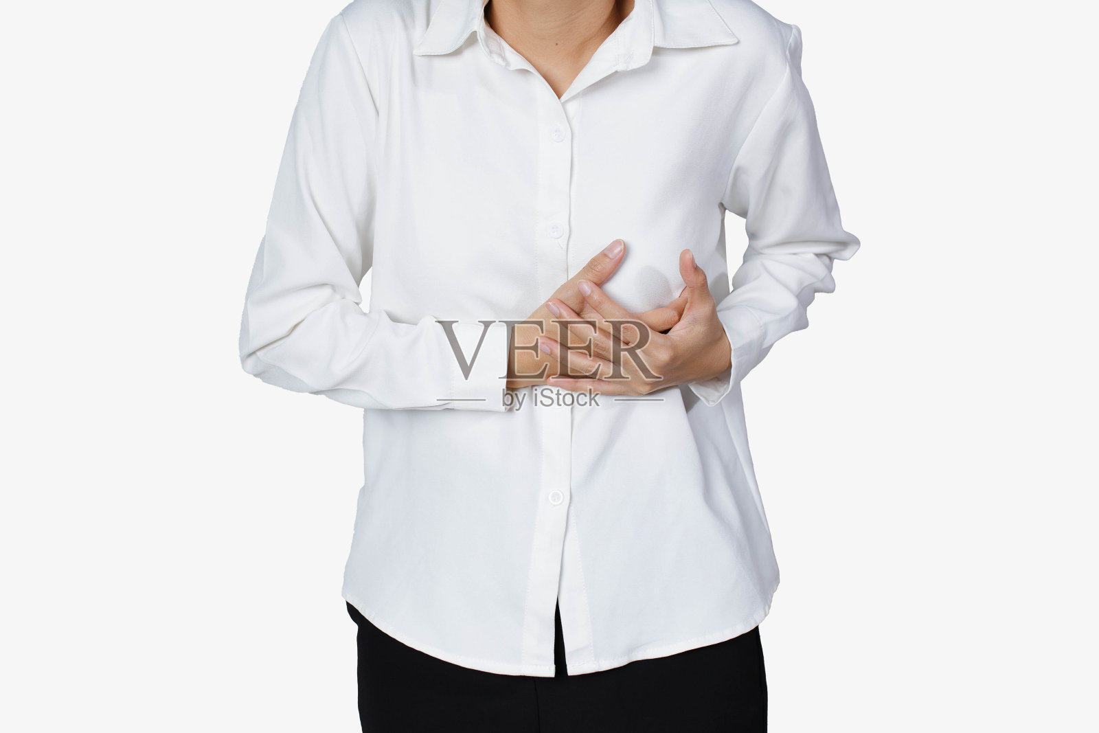 女人心脏病发作照片摄影图片