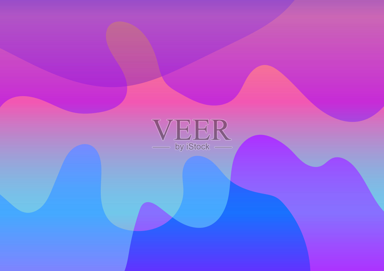 彩色几何背景。流体形状组成。液体色背景设计。插画图片素材