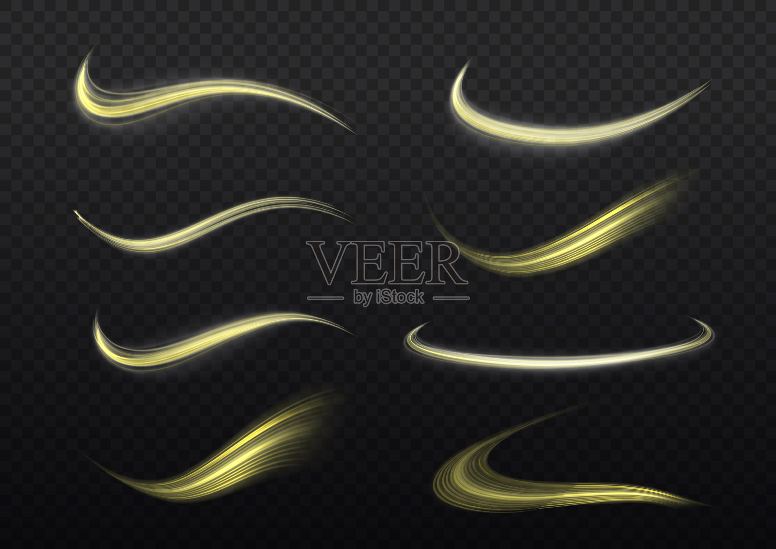 扭光线蓝色插画图片素材