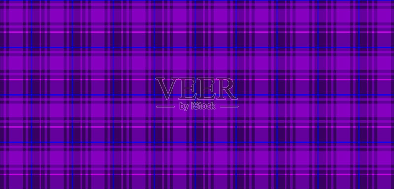 检查格子无缝模式。服装面料模板插画图片素材
