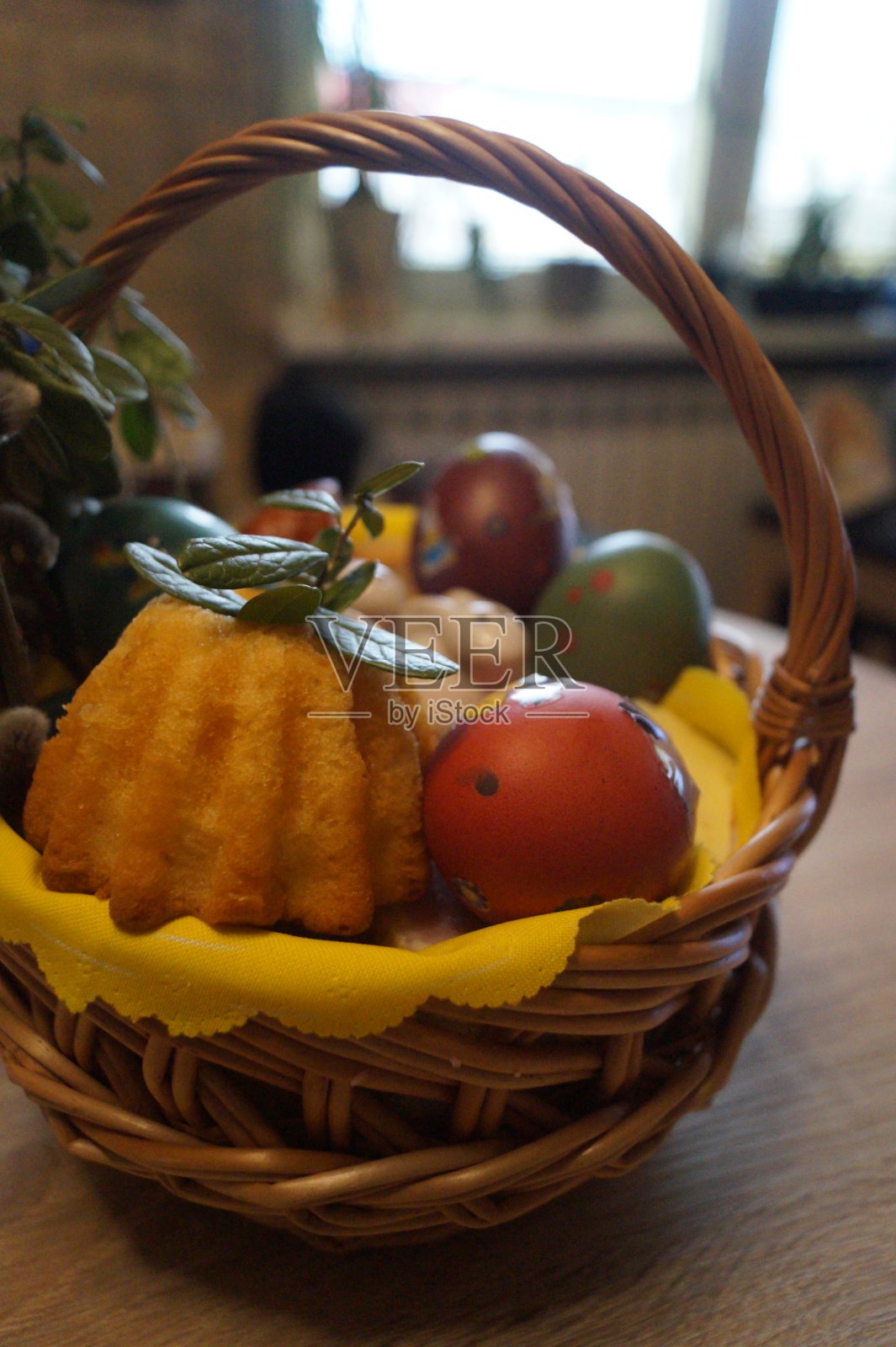 复活节篮子照片摄影图片