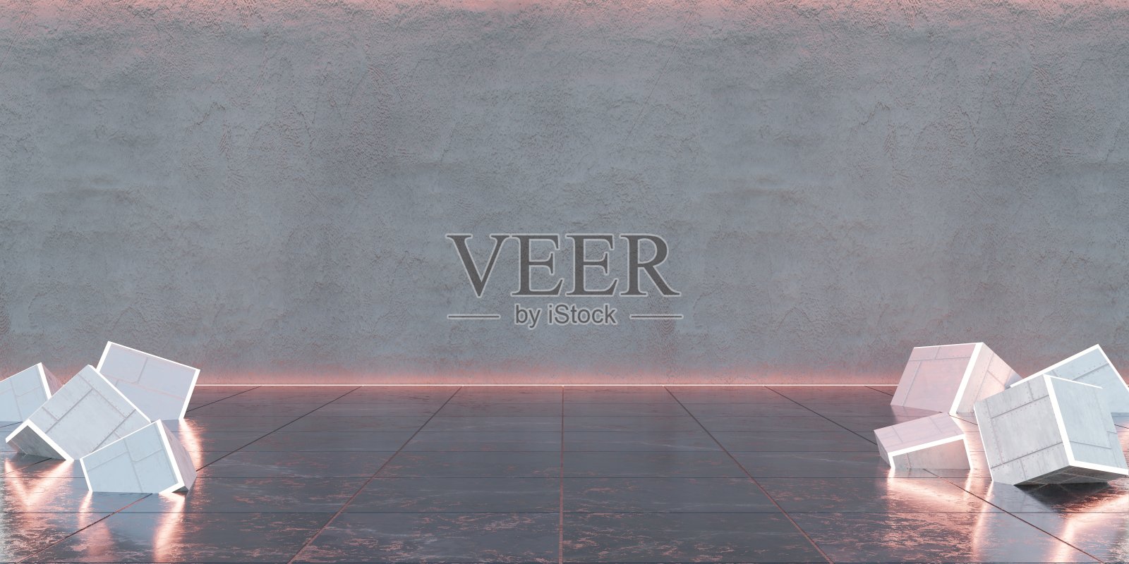 舞台背景场景技术led霓虹灯LCD现代房间三维插图照片摄影图片