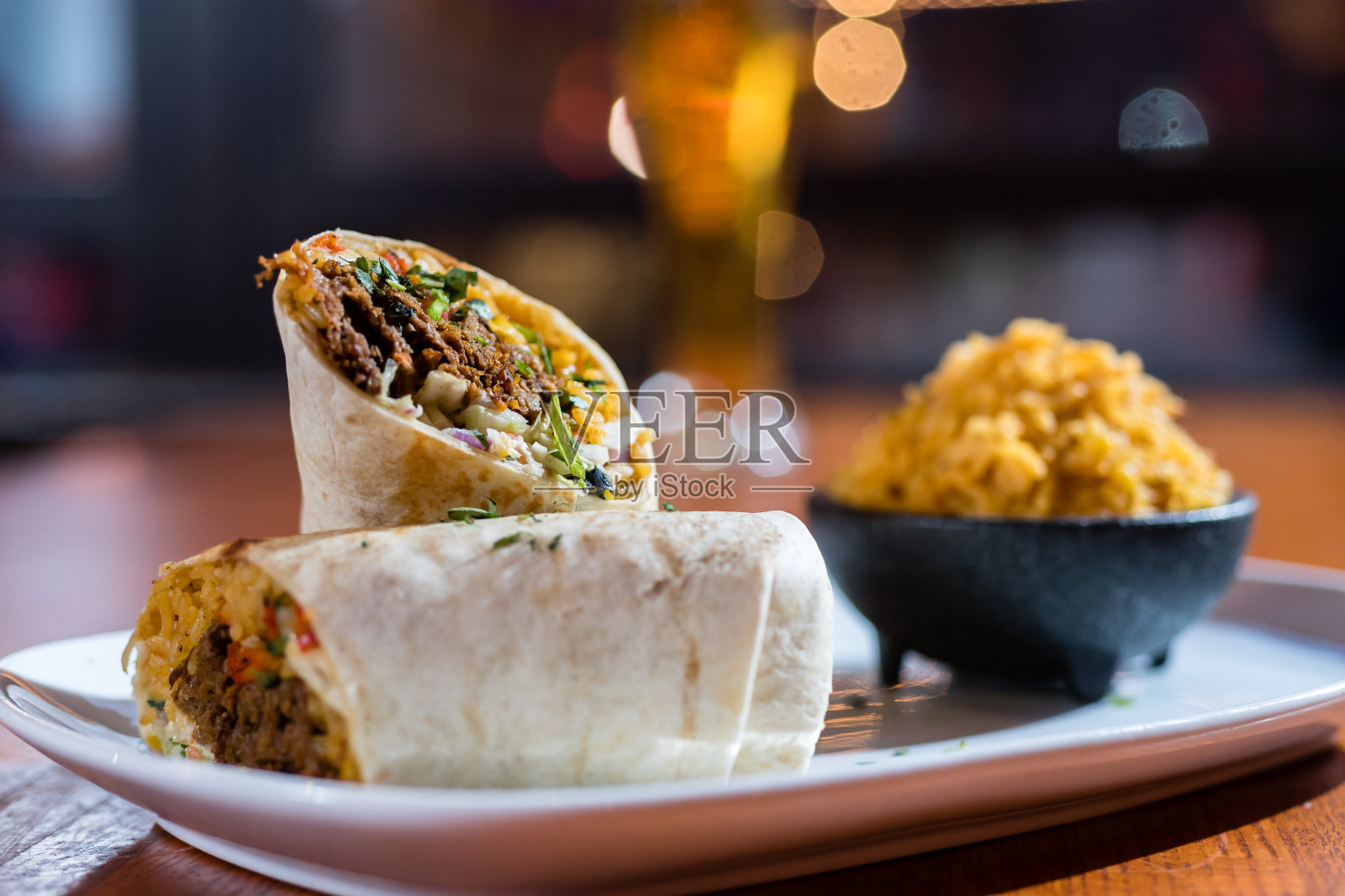 酒吧的食物照片摄影图片