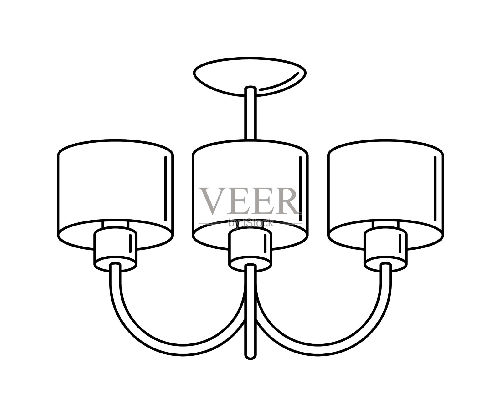 吊灯电气照明设计元素图片