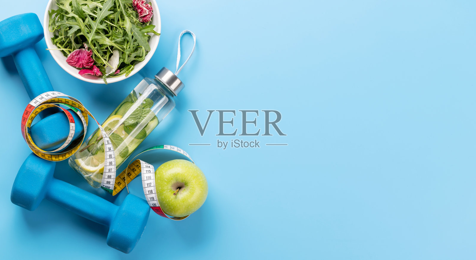 健康的生活方式，运动和饮食理念照片摄影图片