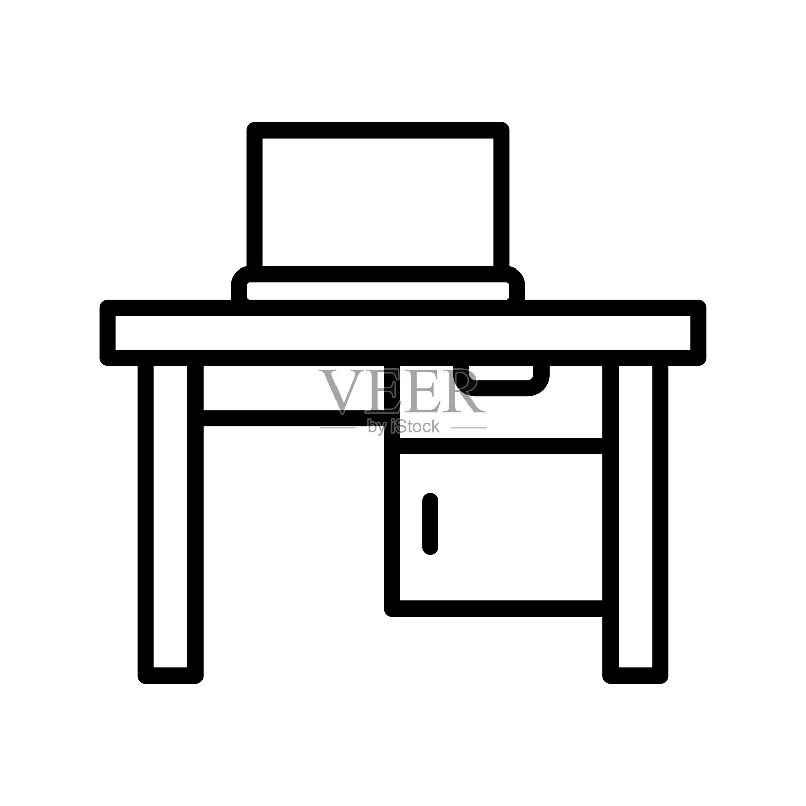 桌面图标矢量设计模板在白色背景插画图片素材
