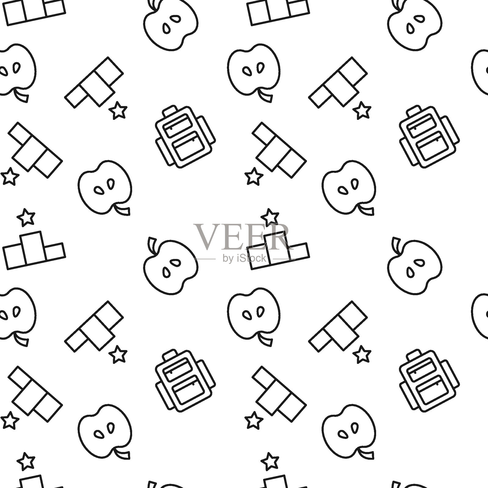 无缝模式的颁奖典礼领奖台，优胜杯，文凭，证书。完美的壁纸，封面，背景，织物，纺织品插画图片素材