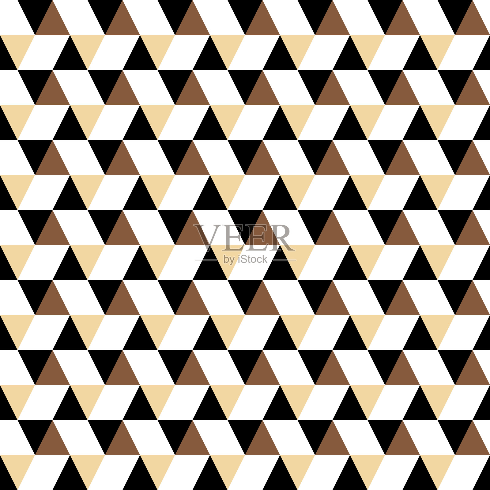 时尚的三角形和菱形几何矢量图案的设计和印刷。插画图片素材