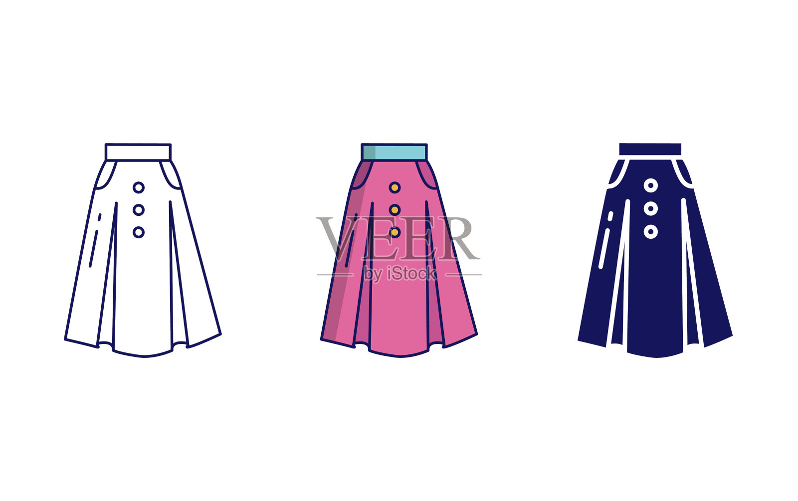 裙子矢量图标插画图片素材