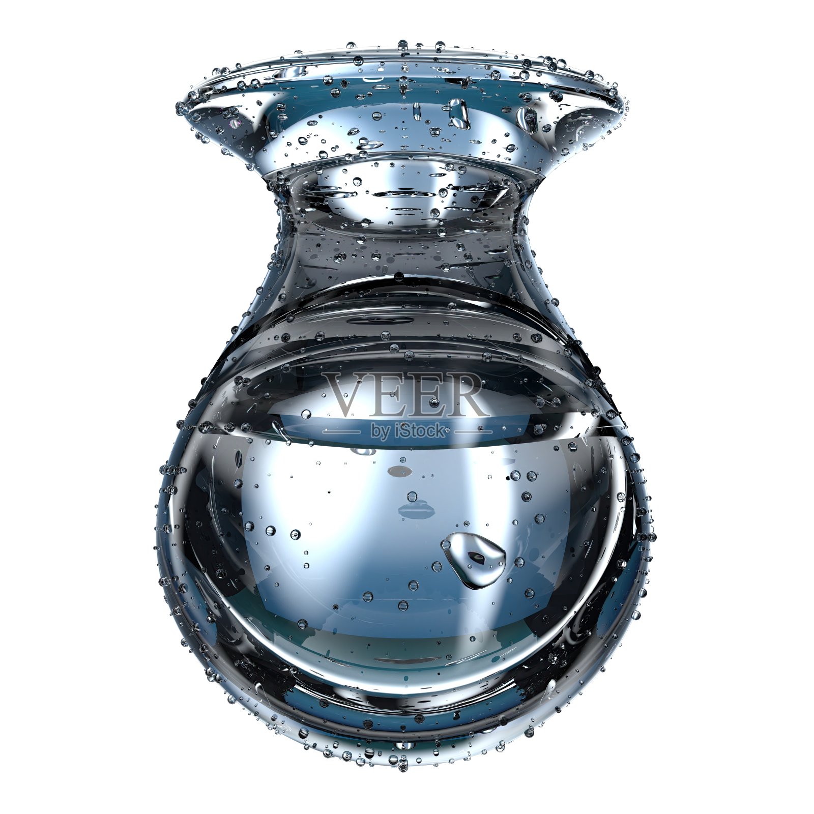 孤立的3D渲染新鲜和干净的图形设计元素材料滴透明圆点照片摄影图片