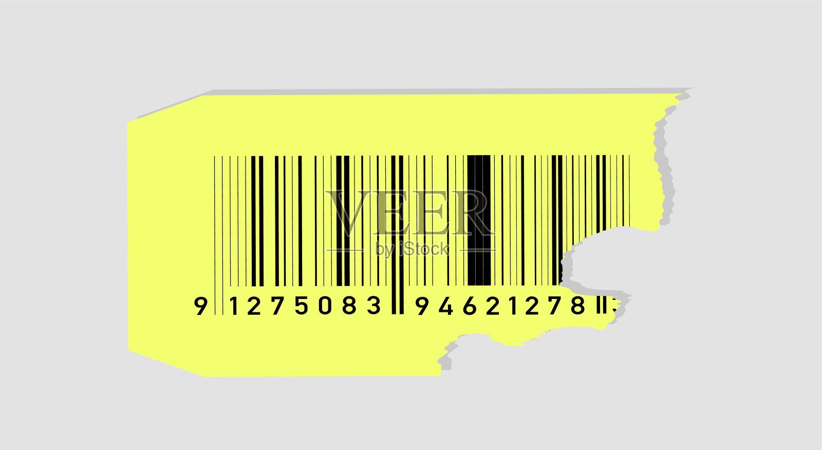 方形价签条码概念插画图片素材