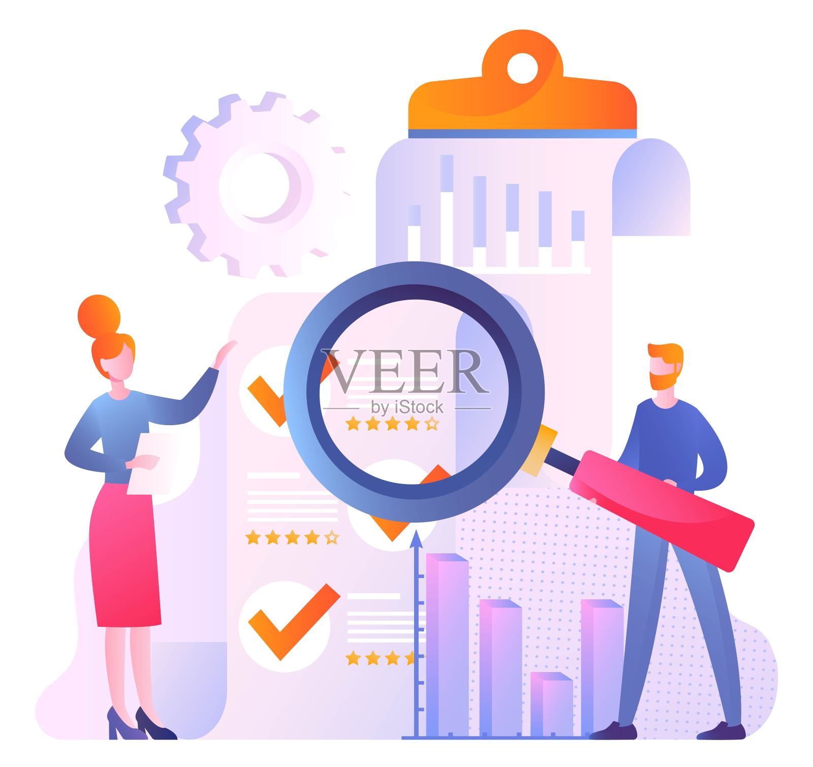 研究解答概念插画图片素材