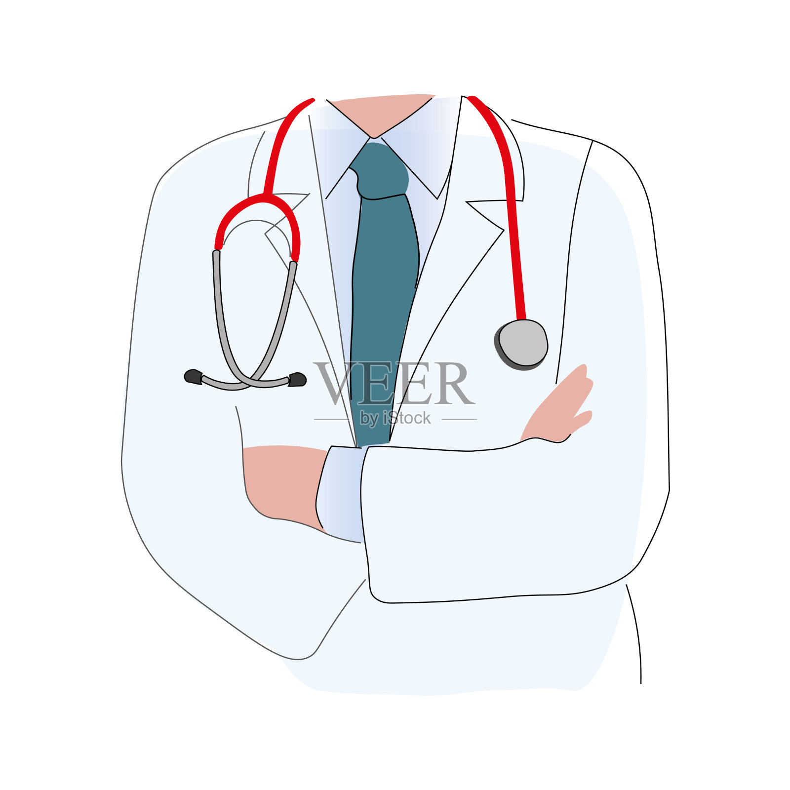 医生听诊器插画图片素材