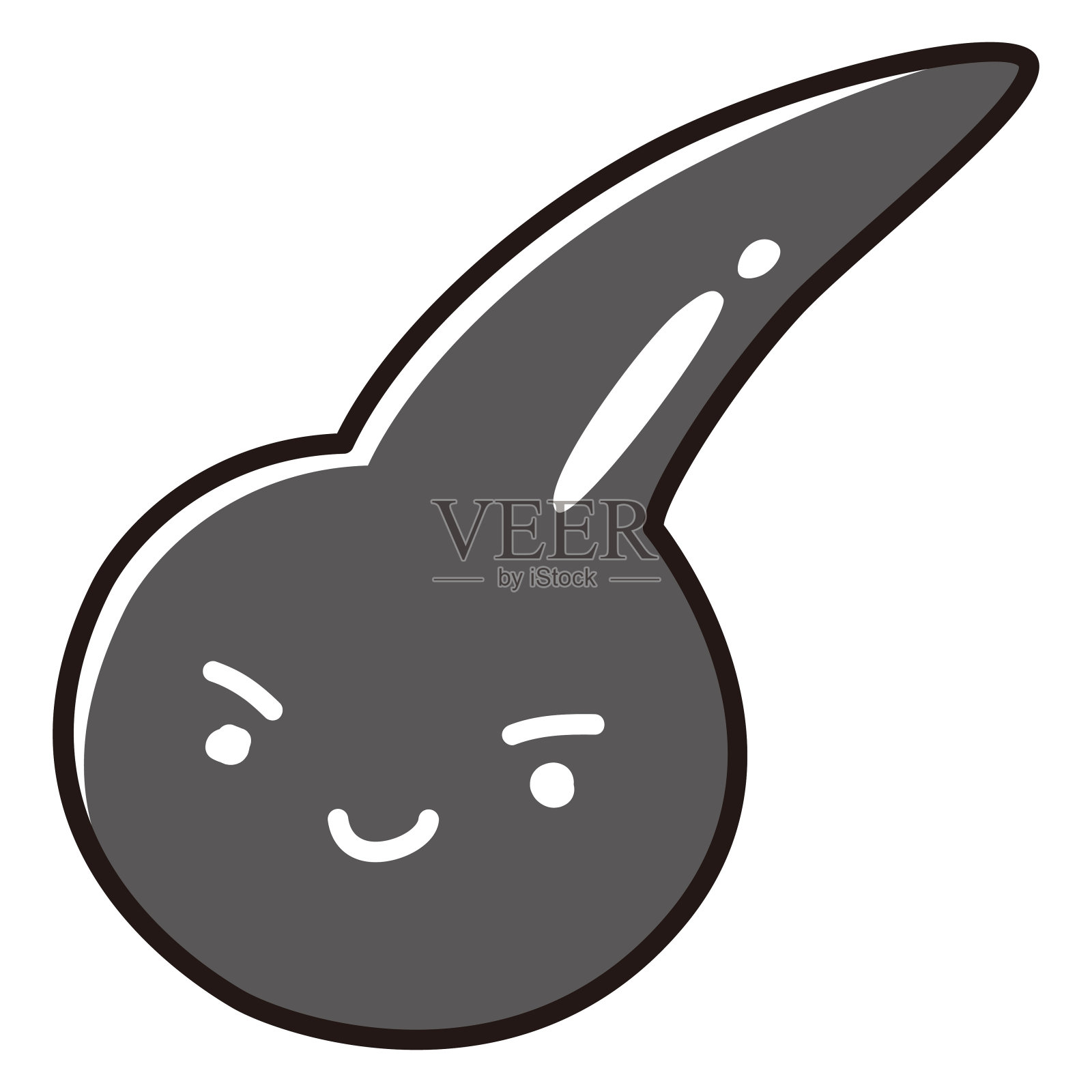 简单的黑色头发插图设计元素图片