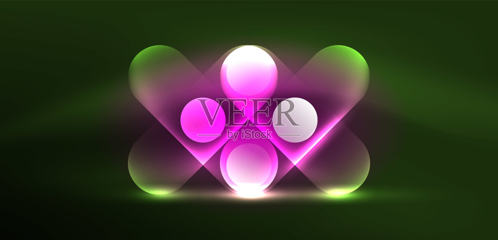 抽象发光霓虹灯科技圈背景插画图片素材