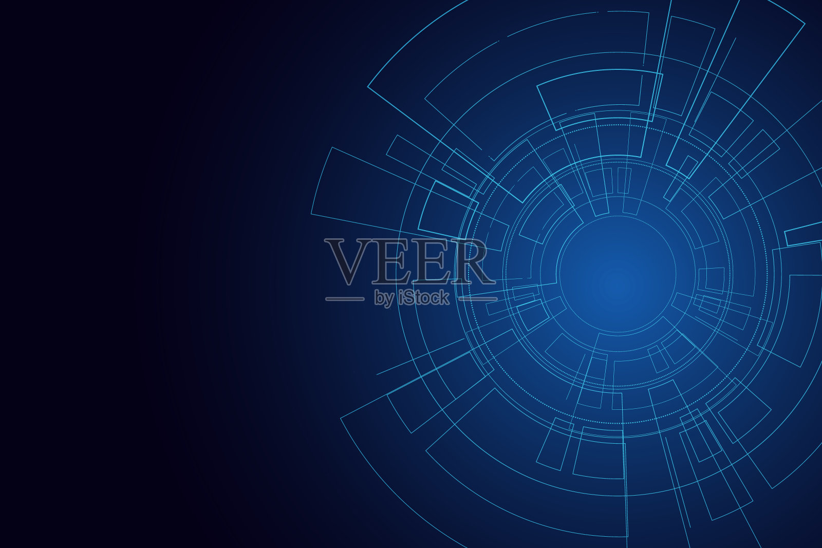 科幻未来用户界面，HUD，技术抽象背景，矢量插图。插画图片素材