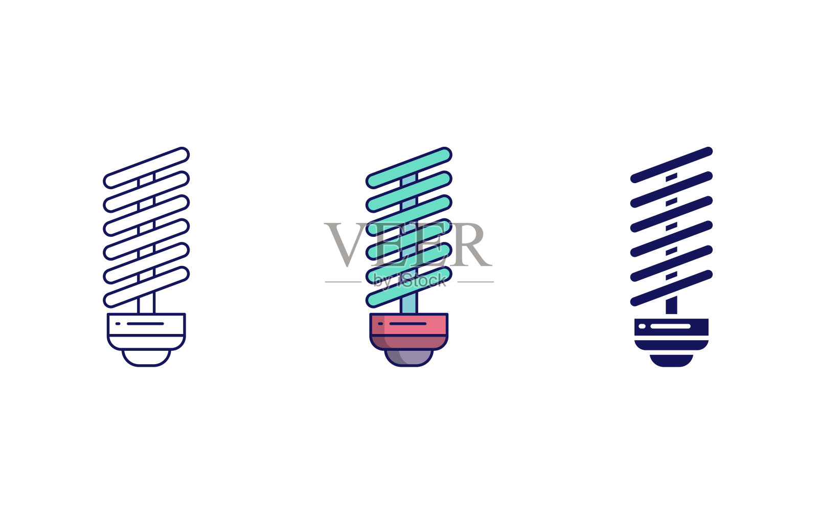 霓虹灯矢量图标插画图片素材