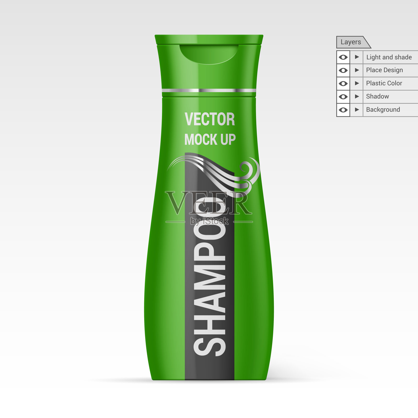 塑料瓶洗发水插画图片素材