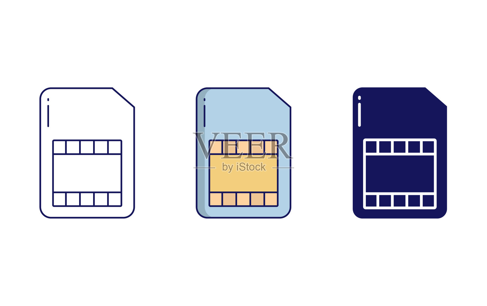 SIM卡矢量图标插画图片素材