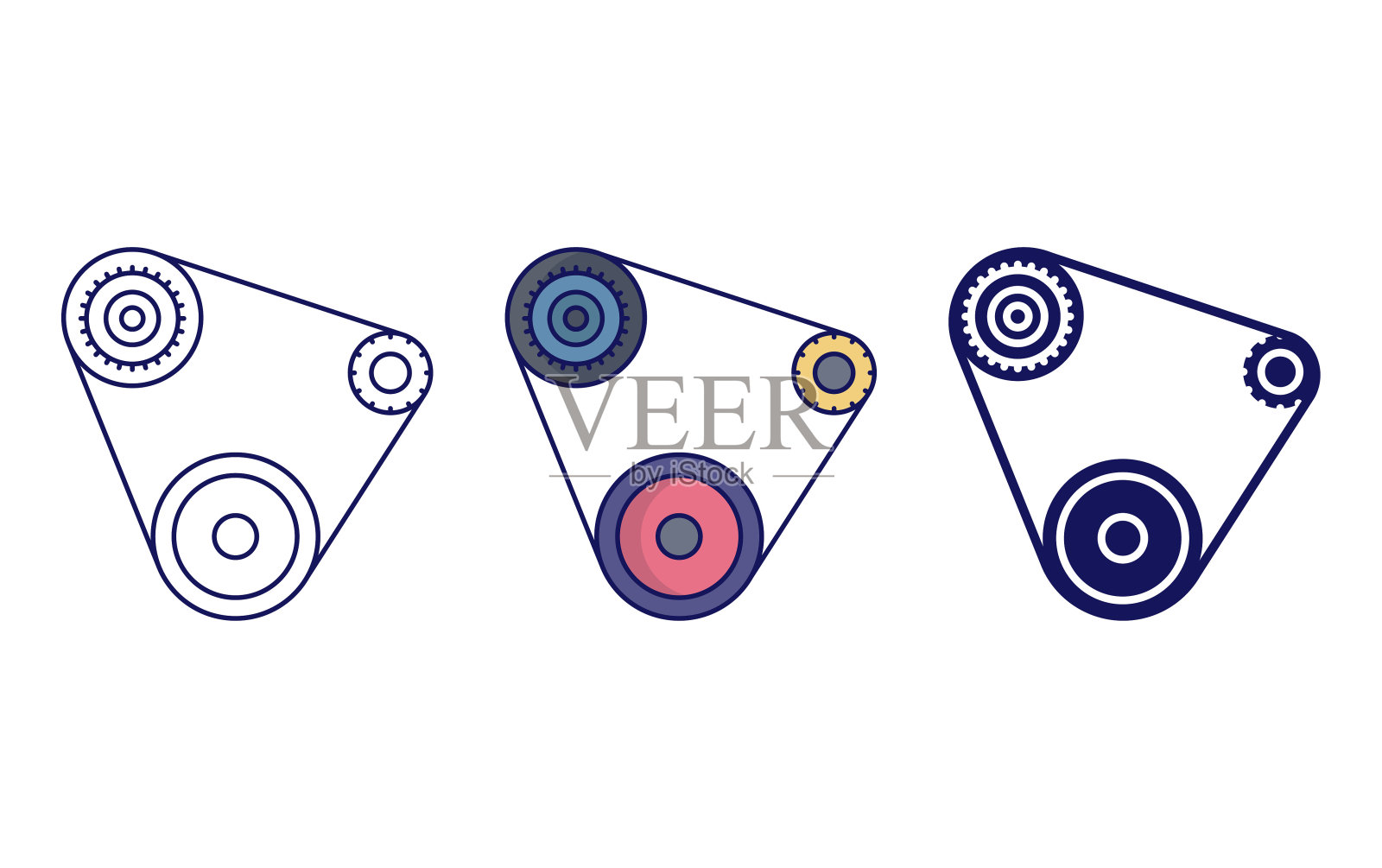 同步带矢量图标插画图片素材