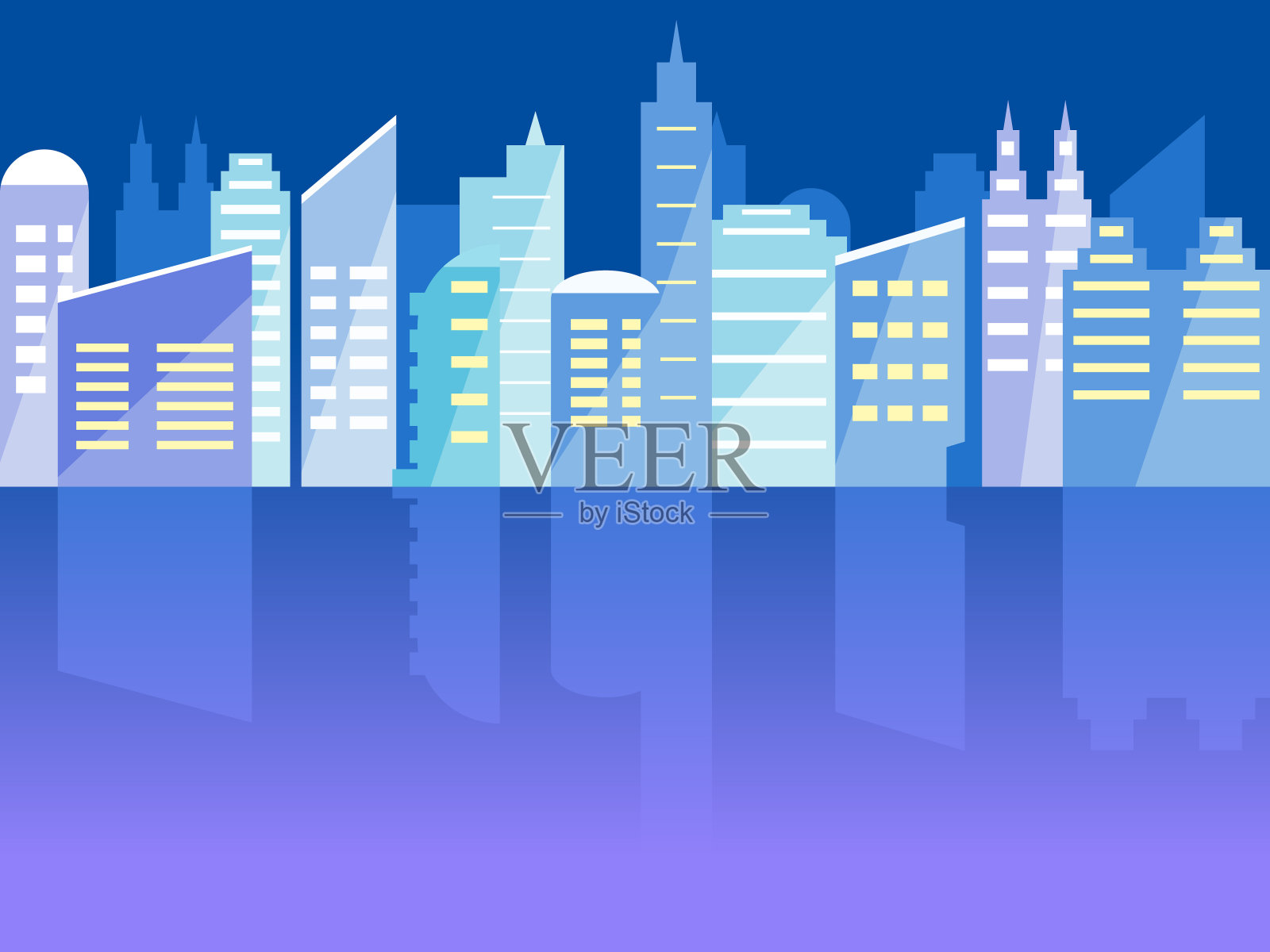 摩天大楼背景插画图片素材